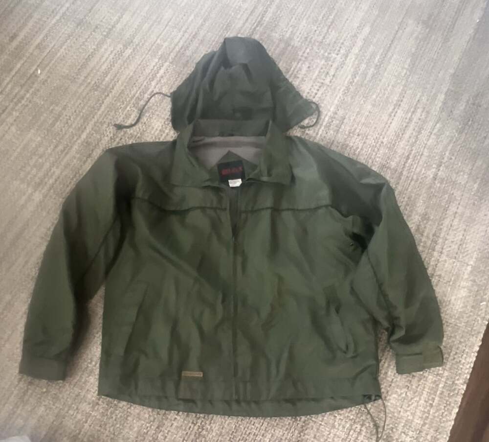 BOXIN.AOA.JW Hooded Rain Jacket Green Polyester